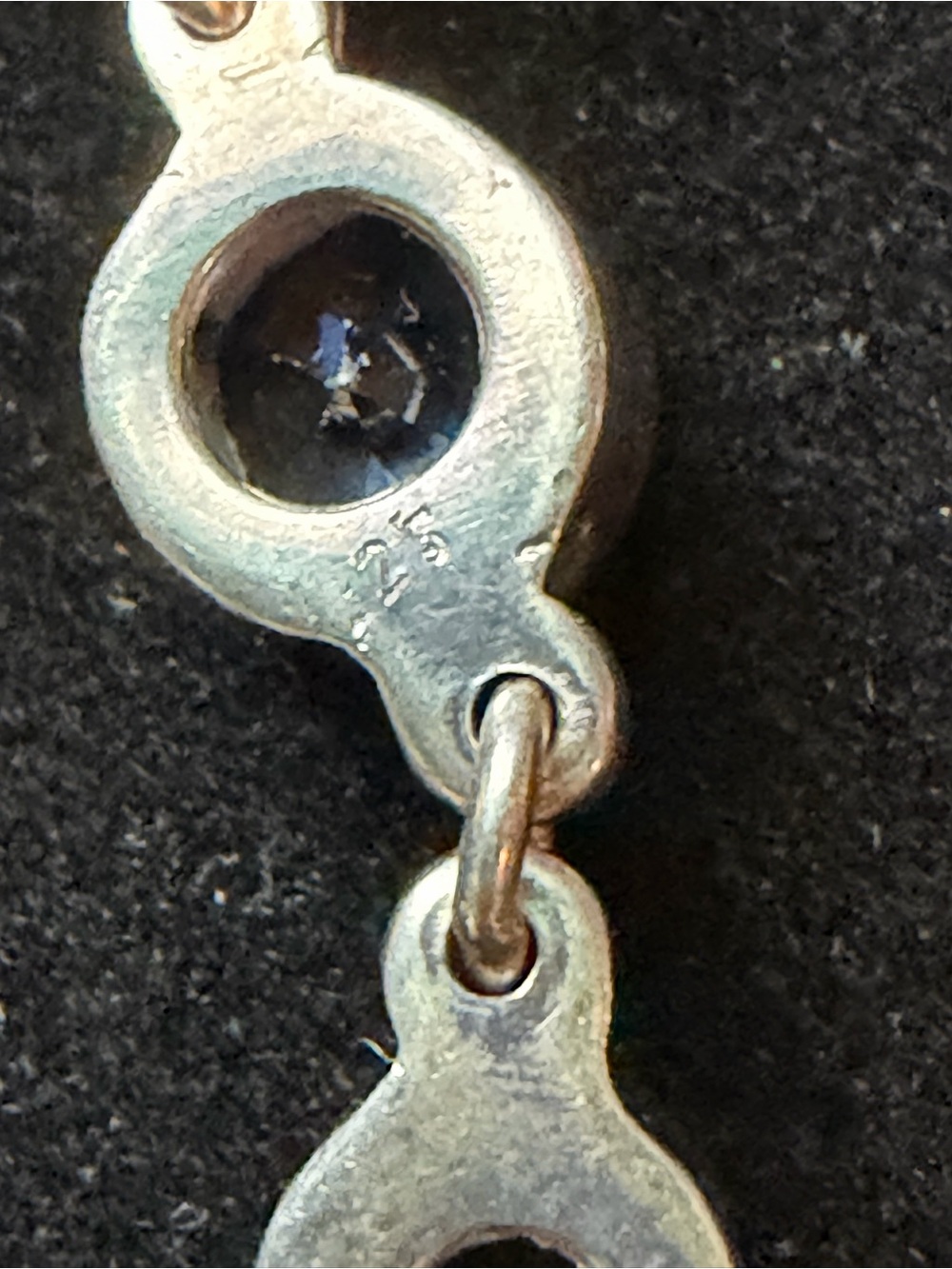925 Sterling Silver Blue Topaz 3-Stone Dangle Drop Earrings - Picture 5 of 5